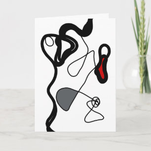 Carte Motif de rétention : Abstrait noir, blanc, gris et