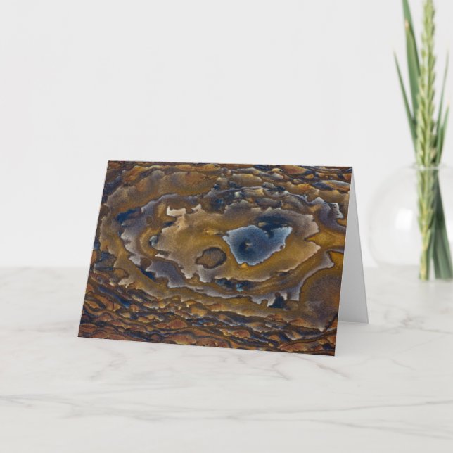Carte Motif De Swirl Sur La Plaque De Jasper (Devant)