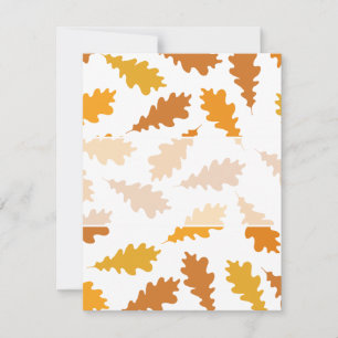 Carte Motif des Feuilles d'Automne.