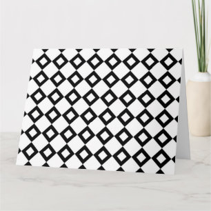 Carte Motif Diamant blanc et noir