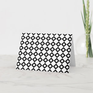Carte Motif Diamant blanc et noir