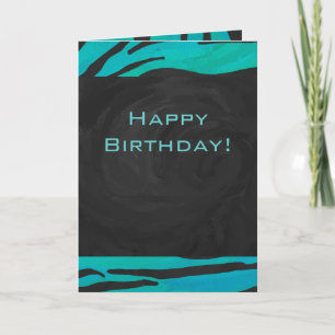 Carte Motif d'impression Turquoise et noir de tigre de m