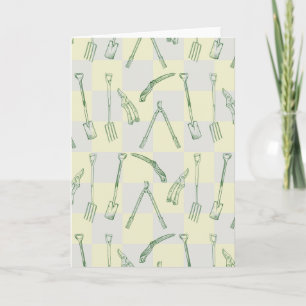 Carte Motif d'outils de jardinage