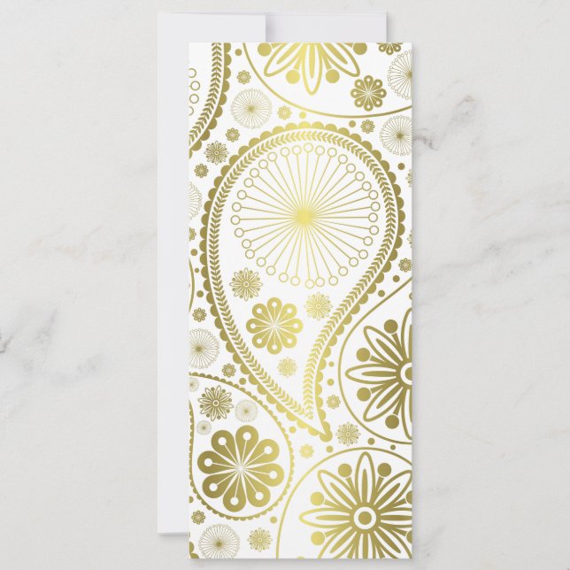 Carte Motif en cachemire d'or (Devant)