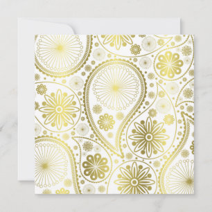 Carte Motif en cachemire d'or