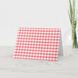 Carte Motif En vichy rouge
