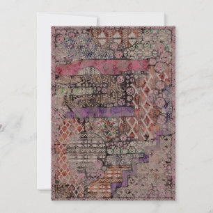 Carte Motif Ethno Abstrait - Folklore Art 1