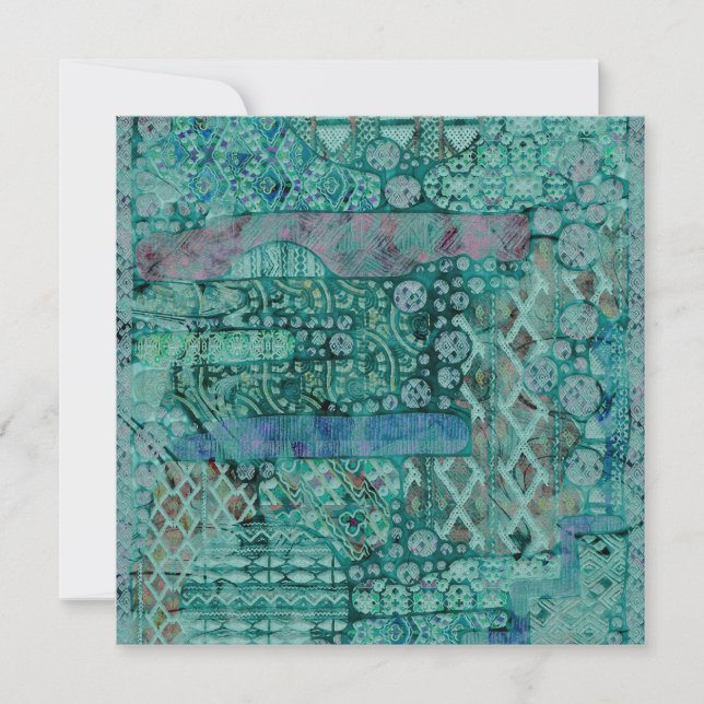 Carte Motif Ethno Abstrait - Folklore Art 2 (Devant)