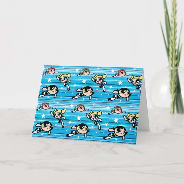 Carte Motif étoilé Powerpuff Girls (Devant)