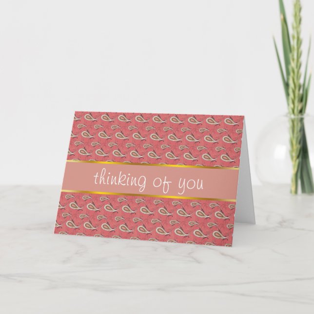 Carte Motif Foxglove Petal Paisley (Devant)