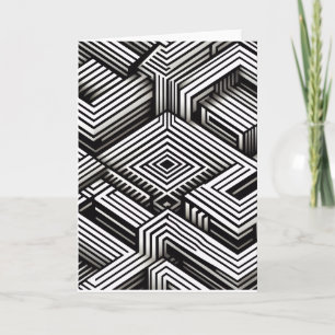 Carte Motif géométrique monochrome abstrait moderne et a