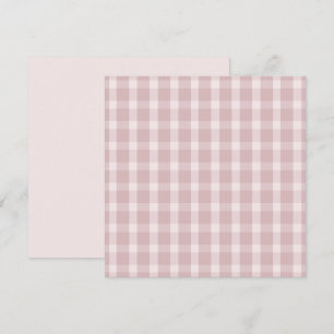 Carte Motif Gingham Dans Des Couleurs Rose Prépa Balleri