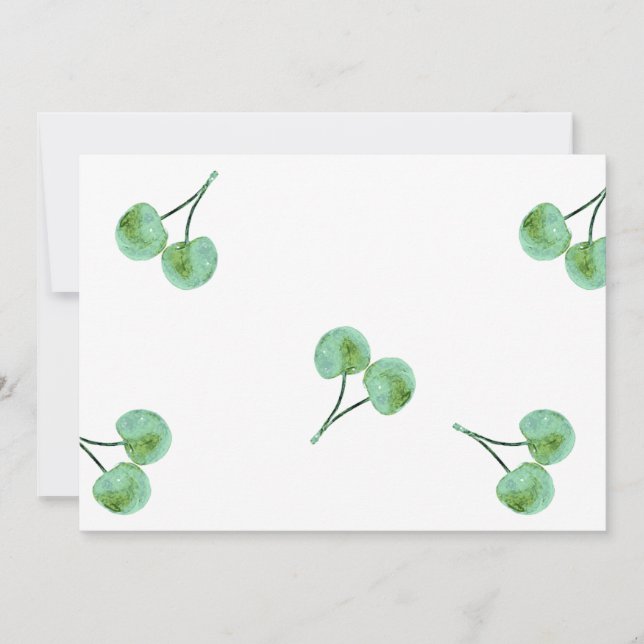 Carte Motif Green Cherry (Devant)