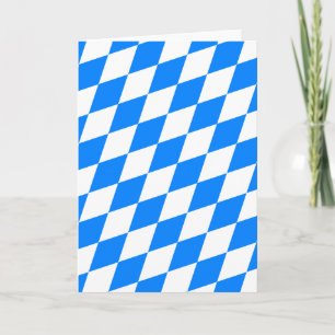 Carte Motif Jacquard bleu et blanc