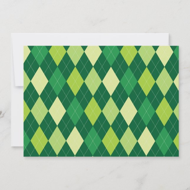 Carte Motif Jacquard vert (Devant)