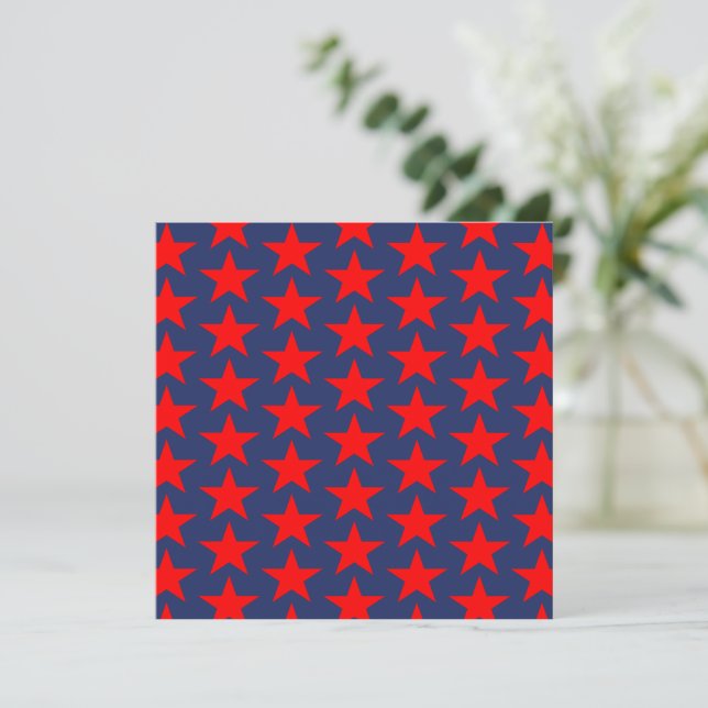 Carte Motif Little Red Stars (Debout devant)