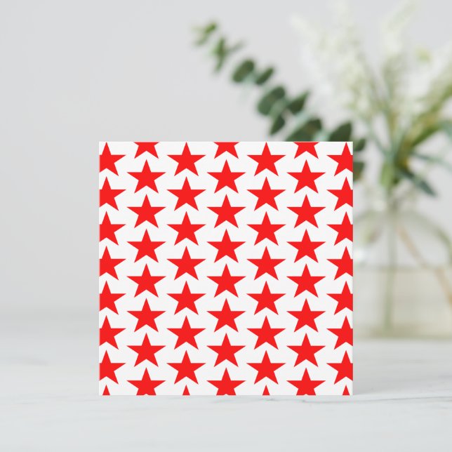 Carte Motif Little Red Stars (Debout devant)