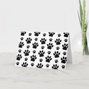Carte Motif mâle, pattes de chien, Empreintes de pattes,