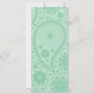 Carte Motif Paisley vert