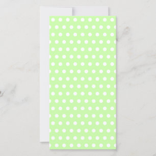 Carte Motif Polka vert et blanc. Spotty.