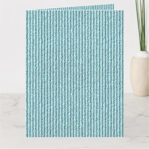 Carte Motif rayé en corduroy aqua décontracté 