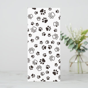 Carte Motif répété des pattes de chat