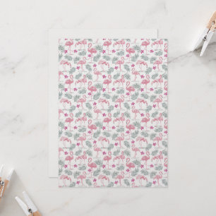 Carte Motif répété mignon des oiseaux de cygne