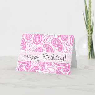 Carte Motif rose Paisley