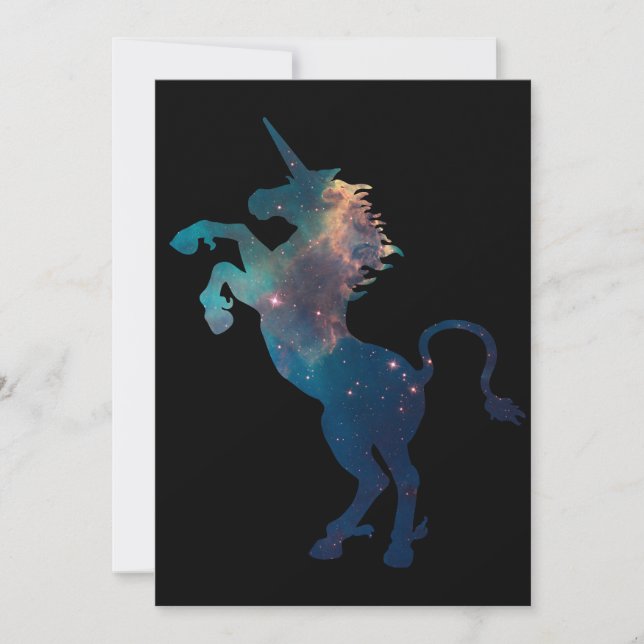 Carte Motif spatial Unicorn (Devant)