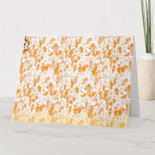 Carte Motif textile présentant un motif vibrant orange e