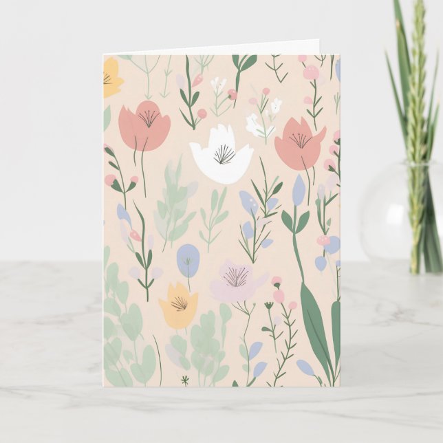 Carte Motif Tulip de printemps (Devant)