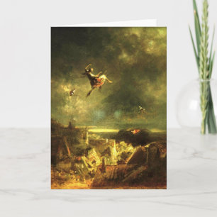 Carte Motif vintage - Marche des sorcières - Spitzweg