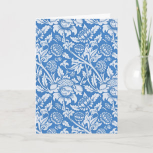 Carte motif vintage ornemental en bleu ciel
