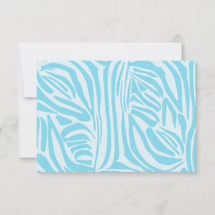 Carte Motif Zèbre Bleu
