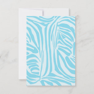 Carte Motif Zèbre Bleu