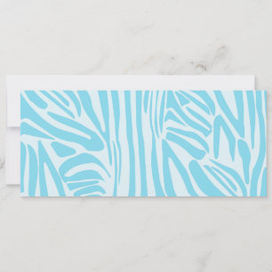 Carte Motif Zèbre Bleu