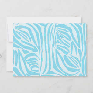 Carte Motif Zèbre Bleu