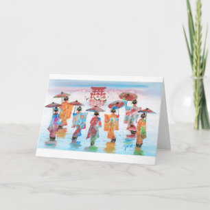 CARTE MOTION HARMONIEUSE, GEISHA JAPONAIS