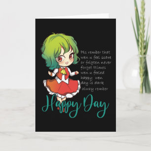 Carte Motivation de Chibi Girl