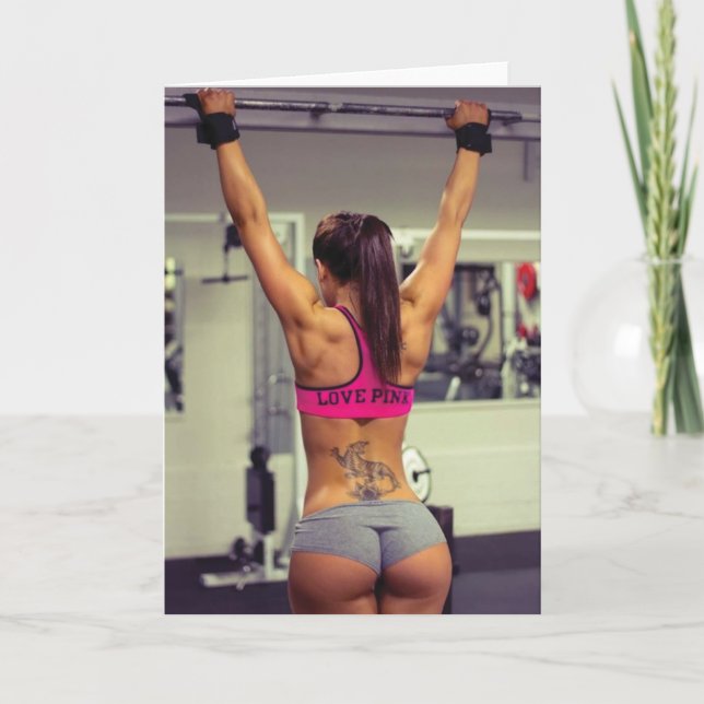 Carte Motivation de conditionnement physique et de muscu (Devant)