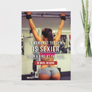 Carte Motivation de l'entraînement de gym pour femmes