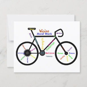 Carte Motivational Bike, Vélo, Cyclisme, Sport, Hobby