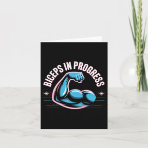 Carte Motivational Funny Gym Humour Biceps Gains Biceps