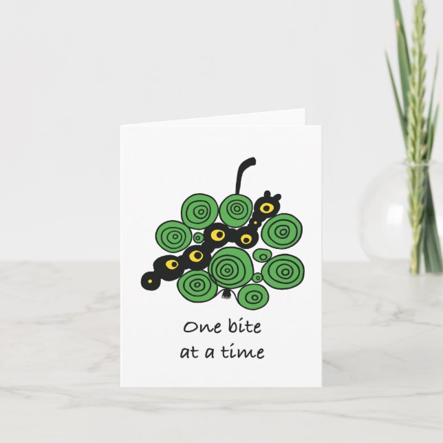 Carte Motivational Greeting Card "One bite at a time" (Devant)
