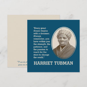 Carte Motivationnel CHAQUE GRAND RÊVE Harriet Tubman