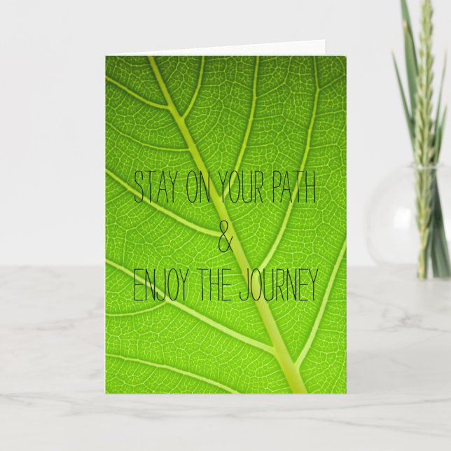Carte Motivationnel Inspiration Nature Leaf Citation (Devant)