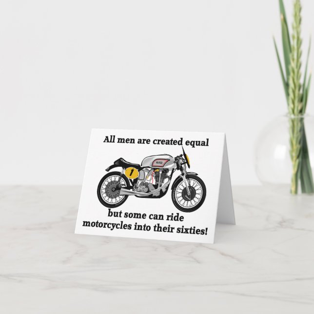 Carte Moto Manx Norton "Old biker" (Devant)