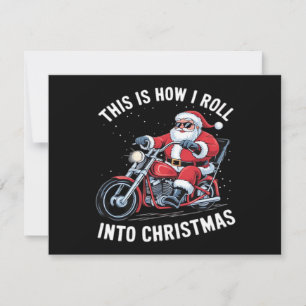 Carte Moto Santa Claus moto Noël Essenti