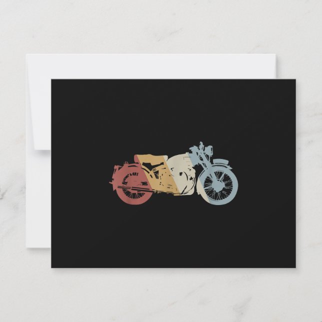 Carte Moto style rétro Vintage (Devant)
