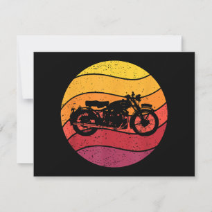 Carte Moto style rétro Vintage